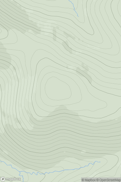 Thumbnail image for Buachaille Breige [Pitlochry to Braemar & Blairgowrie] showing contour plot for surrounding peak